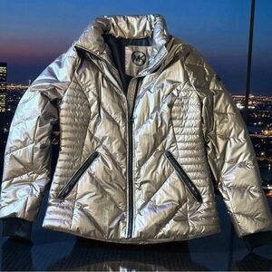 Women’s Michael Kors Metallic Champagne Colored Jacket SIZE MED